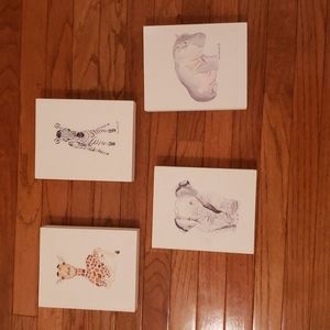 set of 4 jungle wall decor